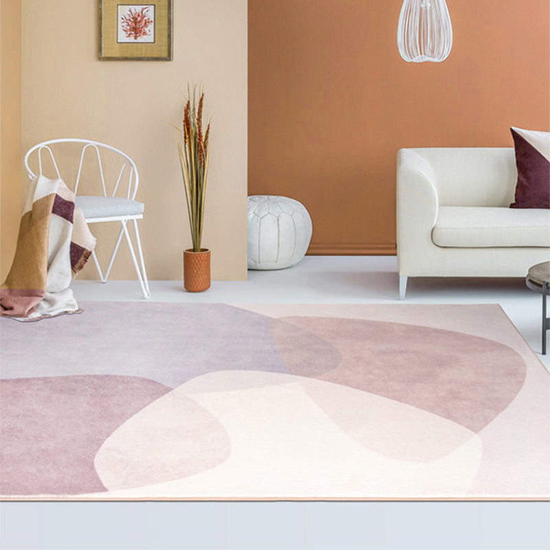 Avtoit | Simple Color Block Carpet Multi-Color Synthetic Rug Non-Slip Backing Easy Care Pet Friendly Indoor Carpet for Home