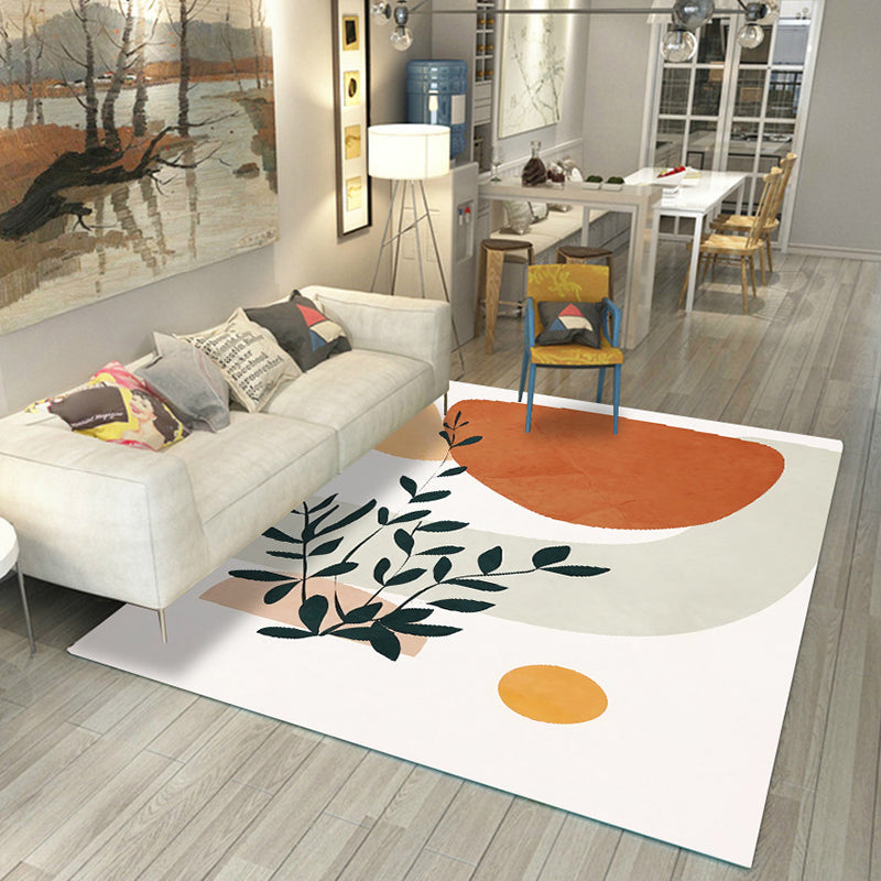 Avtoit | Casual Living Room Rug Multicolored Color Blocked Rug Polypropylene Non-Slip Easy to Care Indoor Rug