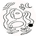 Avtoit | Creative Decoration Carpet White Hand Printed Indoor Carpet Polypropylene Pet Friendly Easy Care Area Rug