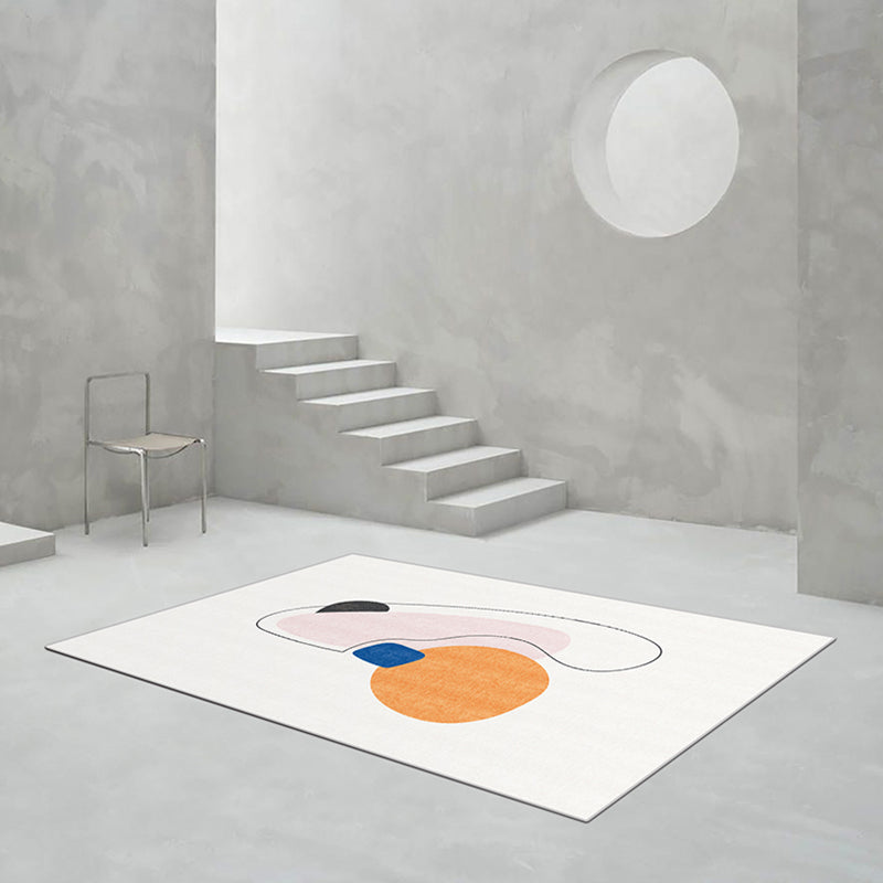 Avtoit | Modern hand-printed rug Multifleur polypropylene indoor rug non-slip carpet side easy care area rug for room