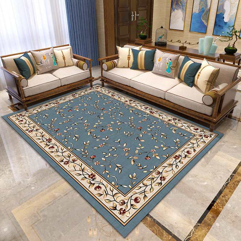 Avtoit | Asian Living Room Carpet Multicolor Floral Printed Carpet Indoor Polypropylene Pet-Friendly Easy Care Area Rug