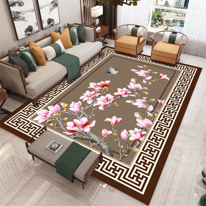 Avtoit | Modern Living Room Carpet Multicolor Flower Print Indoor Rug Polypropylene Pet-Friendly Washable Rug