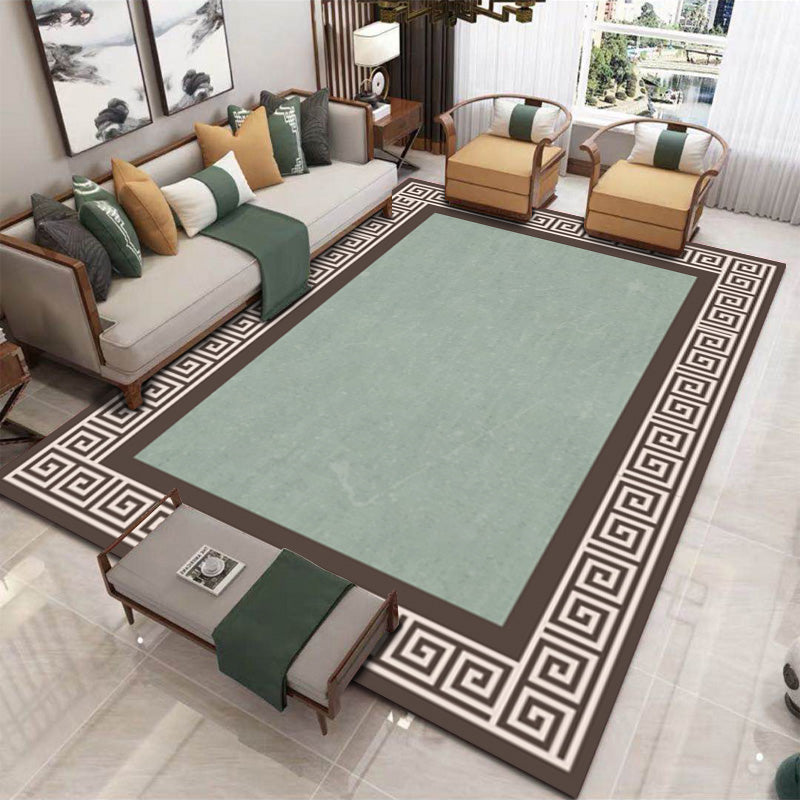 Avtoit | Formal Living Room Rug Multicolored Patterned Indoor Rug Polyester Non-Slip Back Washable Rug