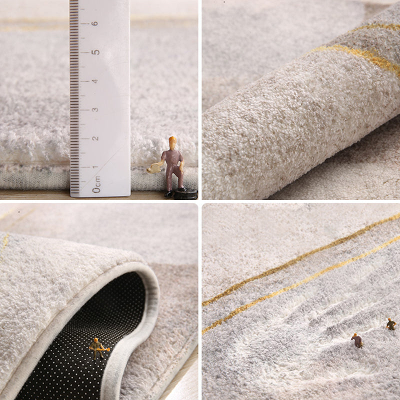 Avtoit | Comfort Hand-printed Carpet Multicolored Lambswool Area Rug Non-slip Back Easy-care Indoor Rug for the Bedroom