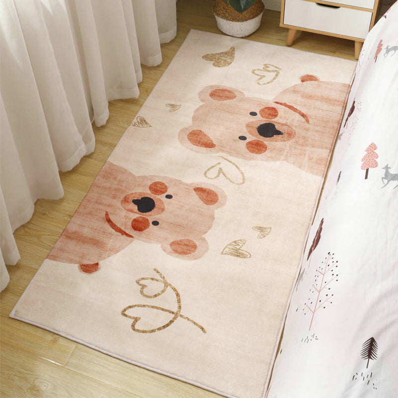 Avtoit | Cute Cartoon Pattern Carpet Multicolor Polypropylene Indoor Carpet Non-Slip Easy to Care Area Rug for Kids Room