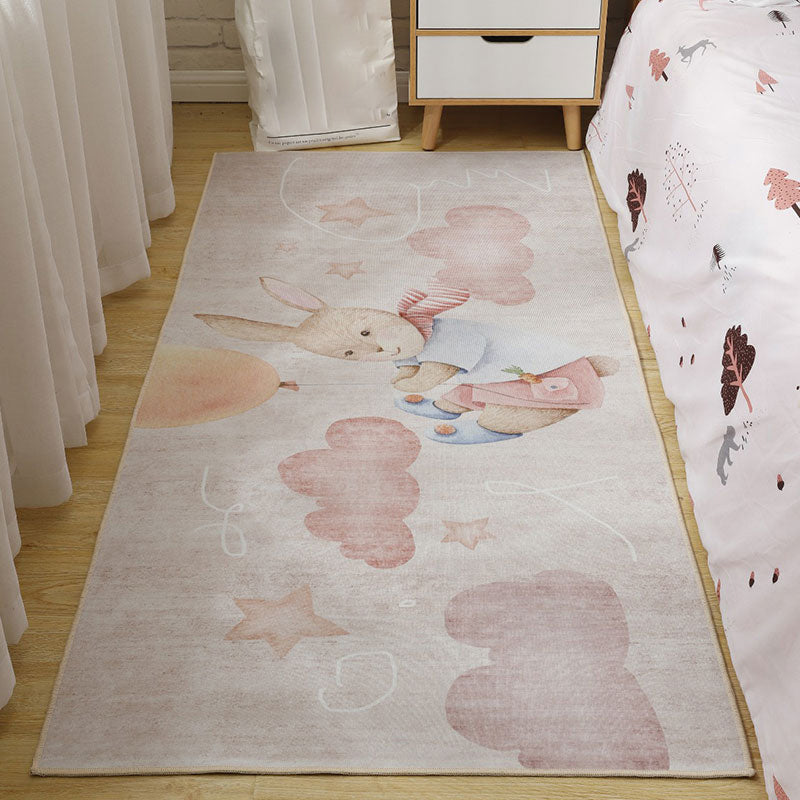 Avtoit | Cute Cartoon Pattern Carpet Multicolor Polypropylene Indoor Carpet Non-Slip Easy to Care Area Rug for Kids Room