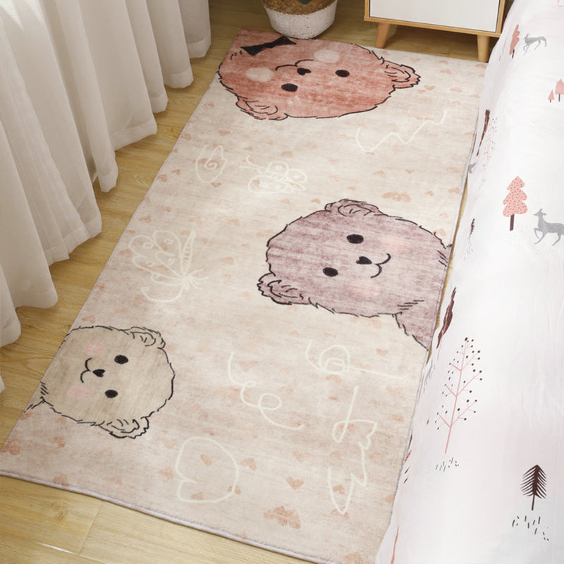 Avtoit | Cute Cartoon Pattern Carpet Multicolor Polypropylene Indoor Carpet Non-Slip Easy to Care Area Rug for Kids Room