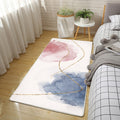Avtoit | Relaxing Color Block Carpet Multicolored Polypropylene Indoor Carpet Non-Slip Back Easy Care Area Rug for Bedroom