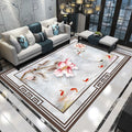 Avtoit | Relaxing Living Room Carpet Multicolored Floral Pattern Carpet Synthetic Non-Slip Pet-Friendly Easy-Care Carpet