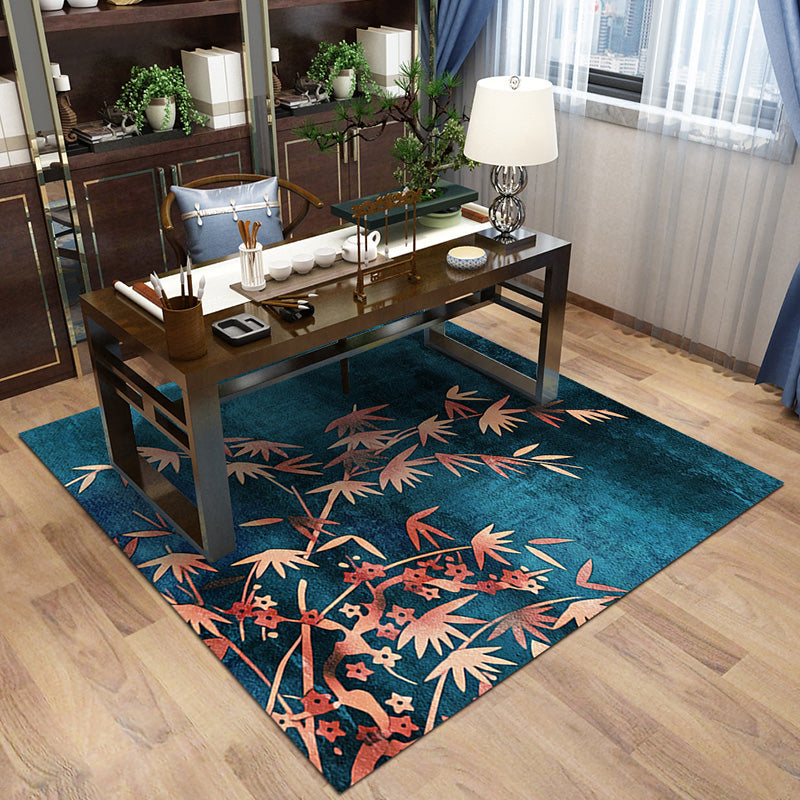 Avtoit | Multi-Color Pattern Rug Polypropylene Asia Indoor Rug Non-Slip Back Stain-Resistant Area Rug for Living Room