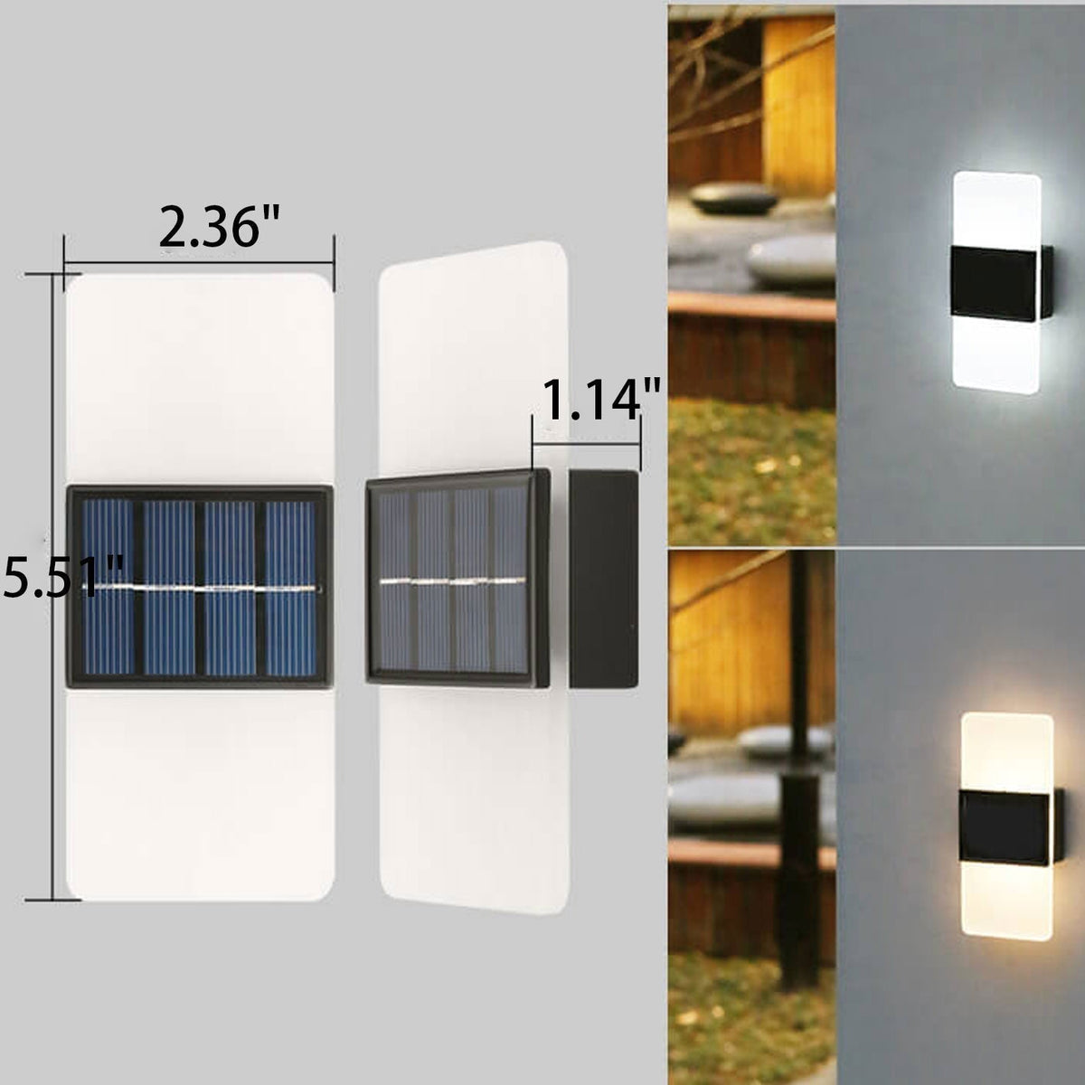 Avtoit | LumaZen Solar LED Wall Lamp | Weatherproof | Solar Powered Outdoor Lighting | Garden & Patio Decor