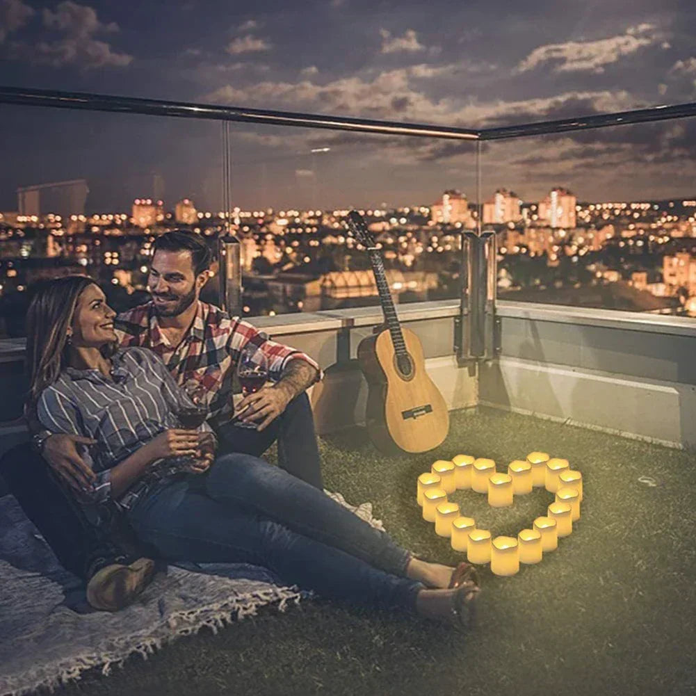Avtoit | Battery-operated LED tealights with warm white flickering effect