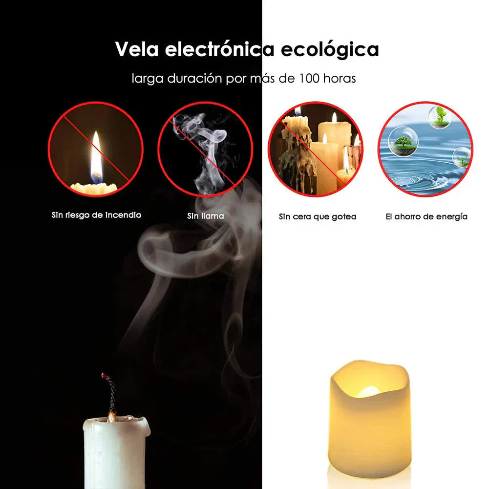 Avtoit | Battery-operated LED tealights with warm white flickering effect
