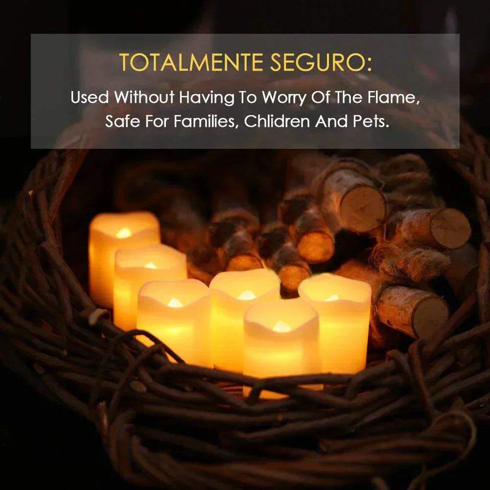 Avtoit | Battery-operated LED tealights with warm white flickering effect