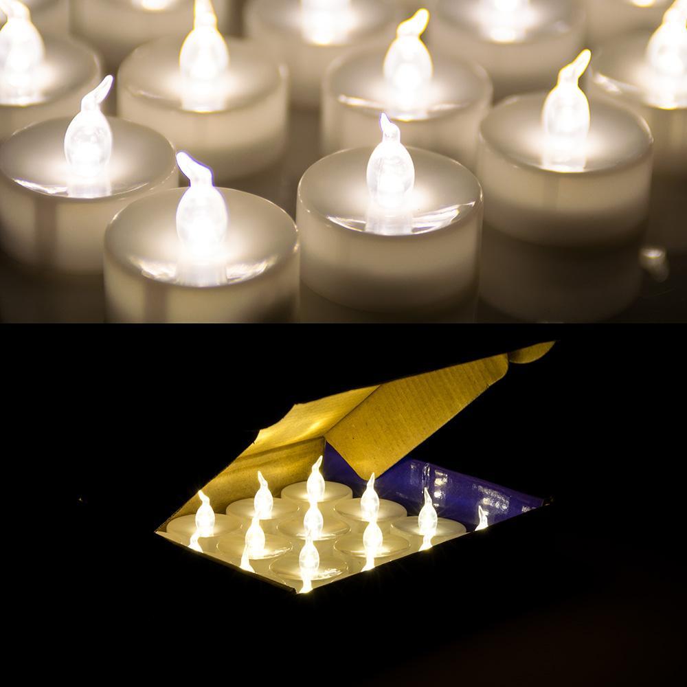 Avtoit | 24-piece: Warm white tea lights timer flameless smokeless candles