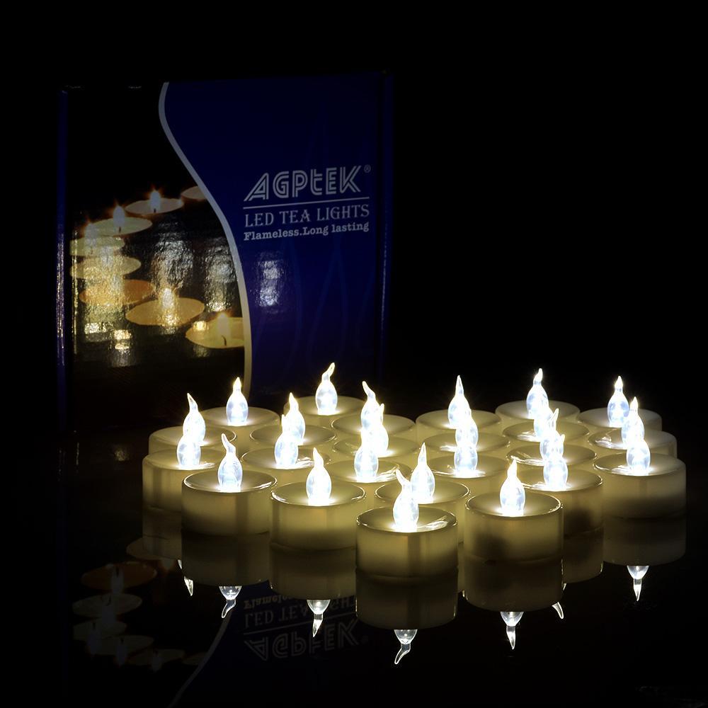 Avtoit | 24-piece: Warm white tea lights timer flameless smokeless candles