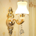 Avtoit | Victorian Candle Wall Sconces Lighting Metal Wall Mount Light with Shade and Crystal Decor