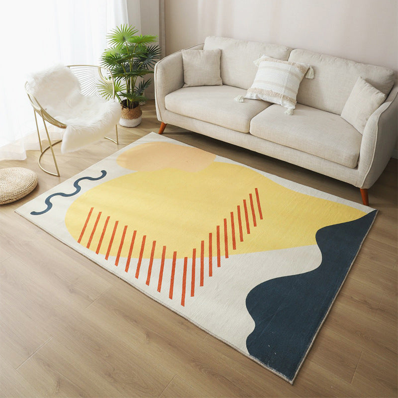 Avtoit | Relaxing Living Room Carpet Multicolor Color Block Indoor Carpet Polypropylene Non-Slip Backing Easy Care Carpet