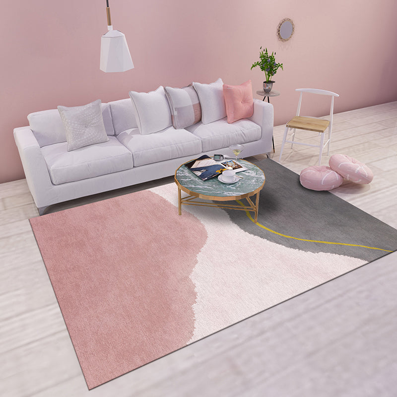 Avtoit | Stylish living room rug colorful color block indoor mat polypropylene non-slip backing pet-friendly rug