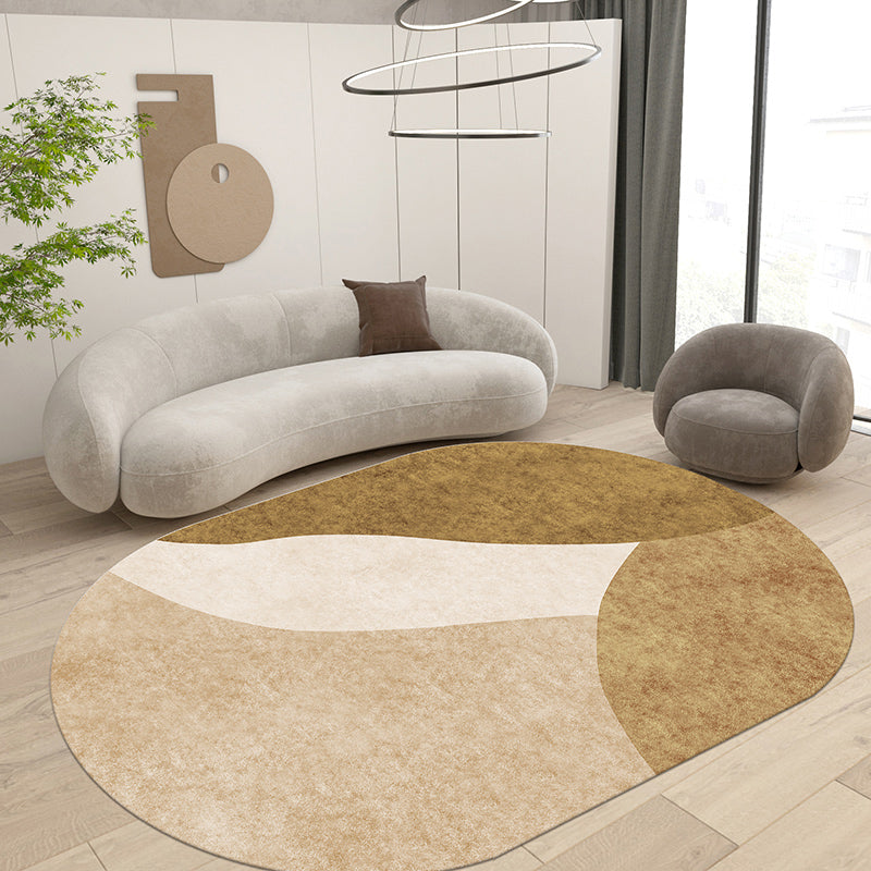 Avtoit | Scandinavian Living Room Wallpaper Multicolored Color Block Indoor Carpet Synthetic Non-Slip Back Easy-Care Carpet