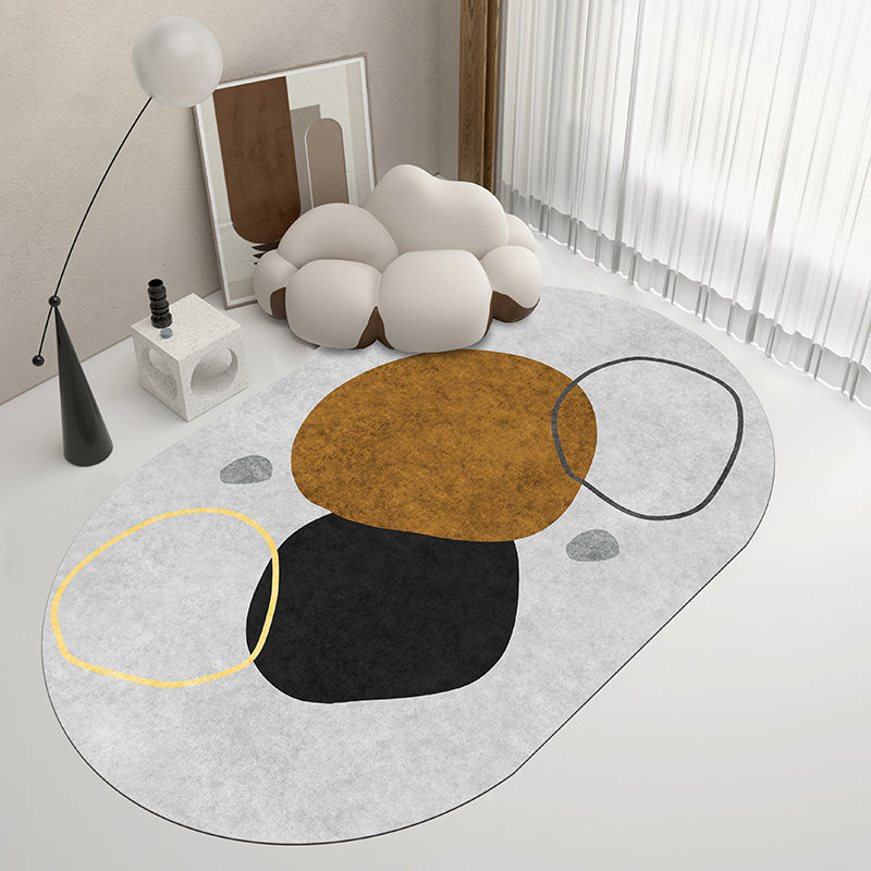 Avtoit | Scandinavian Living Room Wallpaper Multicolored Color Block Indoor Carpet Synthetic Non-Slip Back Easy-Care Carpet
