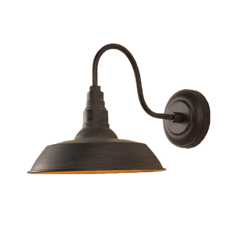 Avtoit | Single bulb wall lighting industrial pot lid-shaped iron wall lights