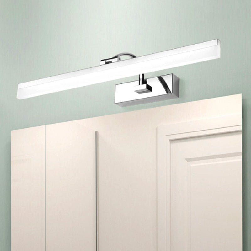 Avtoit | Acrylic Slim Vanity Light Contemporary Style LED Chrome Finish Wall Lamp for Bathroom, 16"/19.5" Diameter
