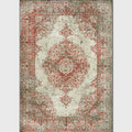 Avtoit | Shabby Chic Geometric Printed Rug Multicolored Polyester Area Rug With Non-Slip Backing Pet-Friendly Indoor Rug for The Living Room