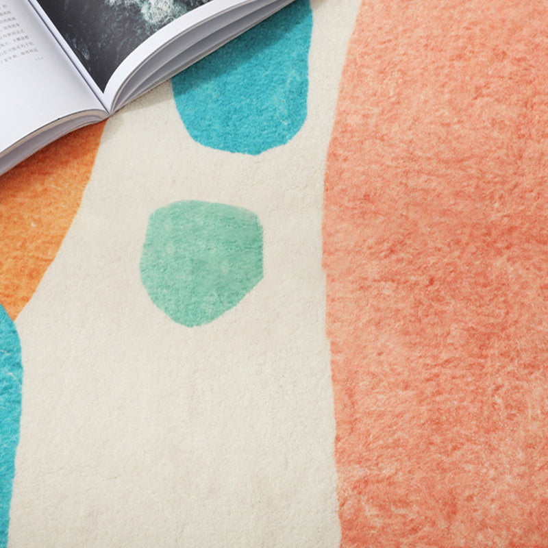Avtoit | Antique Living Room Rug Multicolored Flower Pattern Rug Non-Slip Back Pet Friendly Easy to Care Indoor Rug