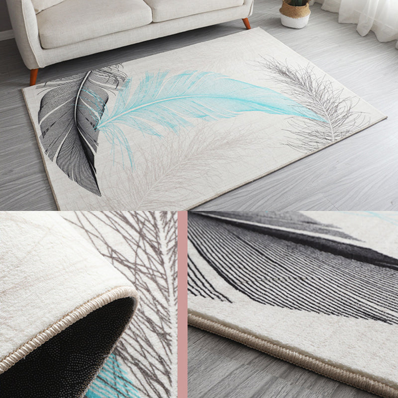 Avtoit | Antique Living Room Rug Multicolored Flower Pattern Rug Non-Slip Back Pet Friendly Easy to Care Indoor Rug