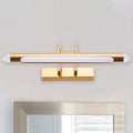 Avtoit | 16"/21" Width Cylindrical Vanity Light Fixture Modernism Style Metallic LED Indoor Wall Lamp in Gold, Warm/White Lighting