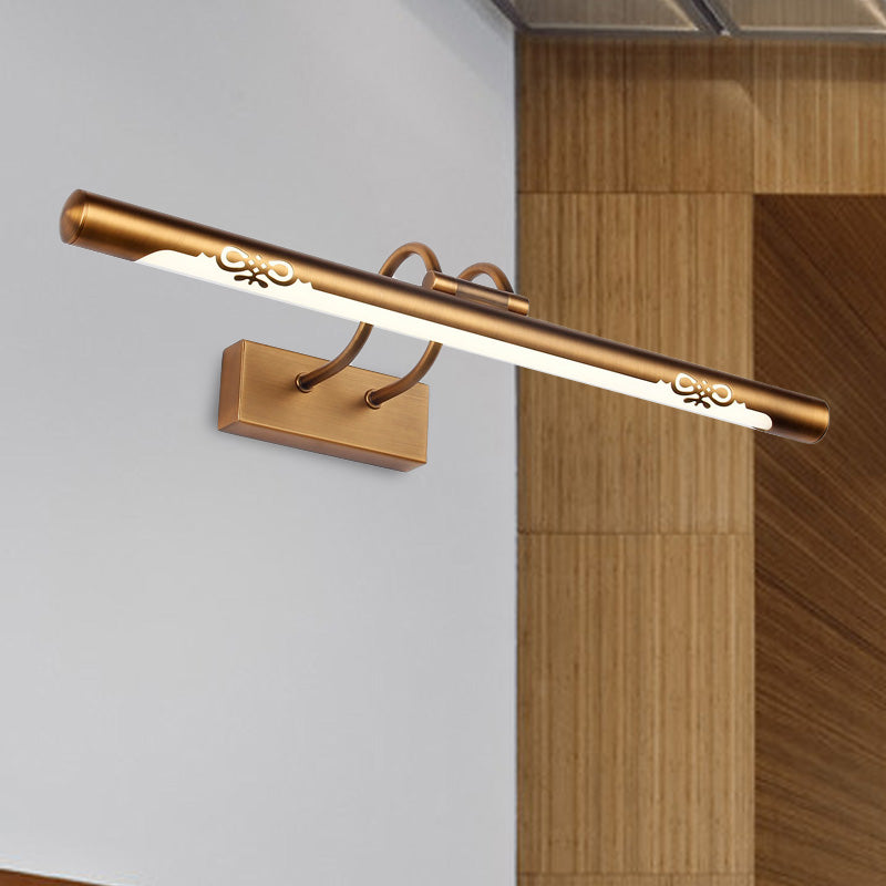 Avtoit | Modernism Pipe Vanity Wall Lamp Metal LED Bathroom Wall Light in Bronze Finish, 18"/29.5" W