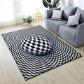 Avtoit | Minimalist Living Room Rug Multicolored 3D-printed Mat Synthetic non-slip backing easy to care for Area Rug