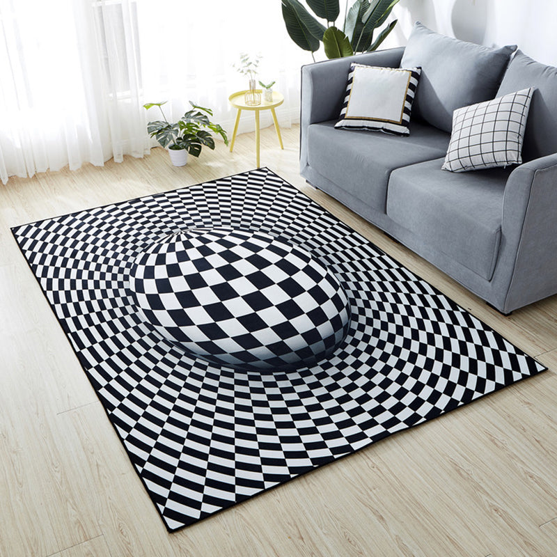 Avtoit | Minimalist Living Room Rug Multicolored 3D-printed Mat Synthetic non-slip backing easy to care for Area Rug