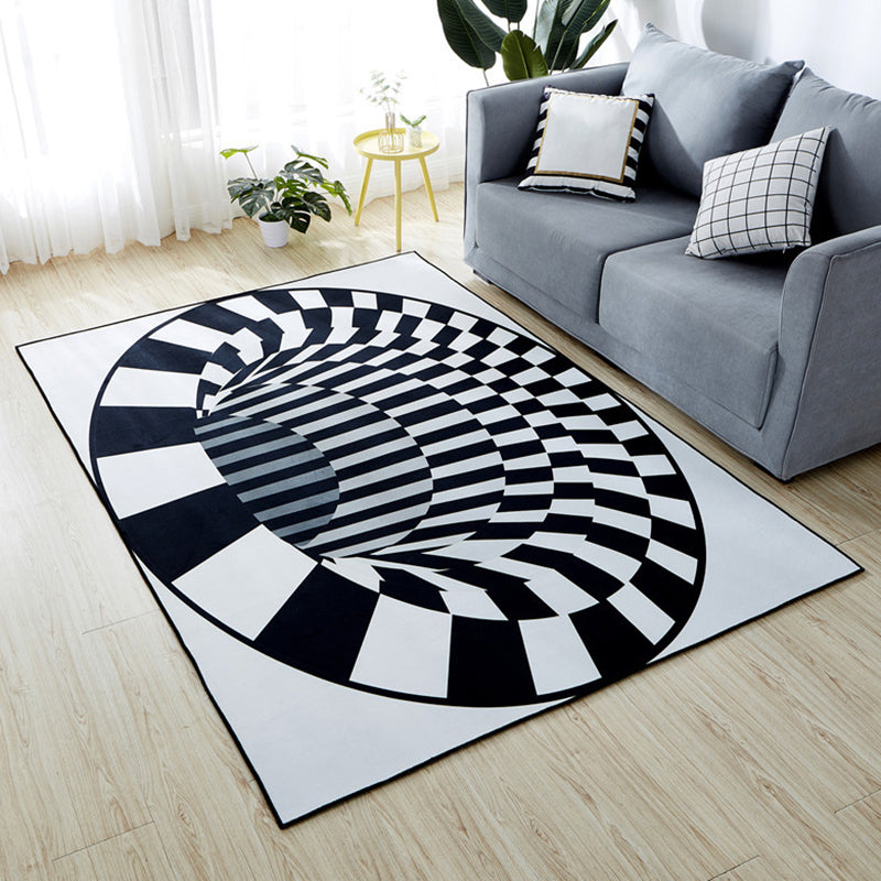 Avtoit | Minimalist Living Room Rug Multicolored 3D-printed Mat Synthetic non-slip backing easy to care for Area Rug