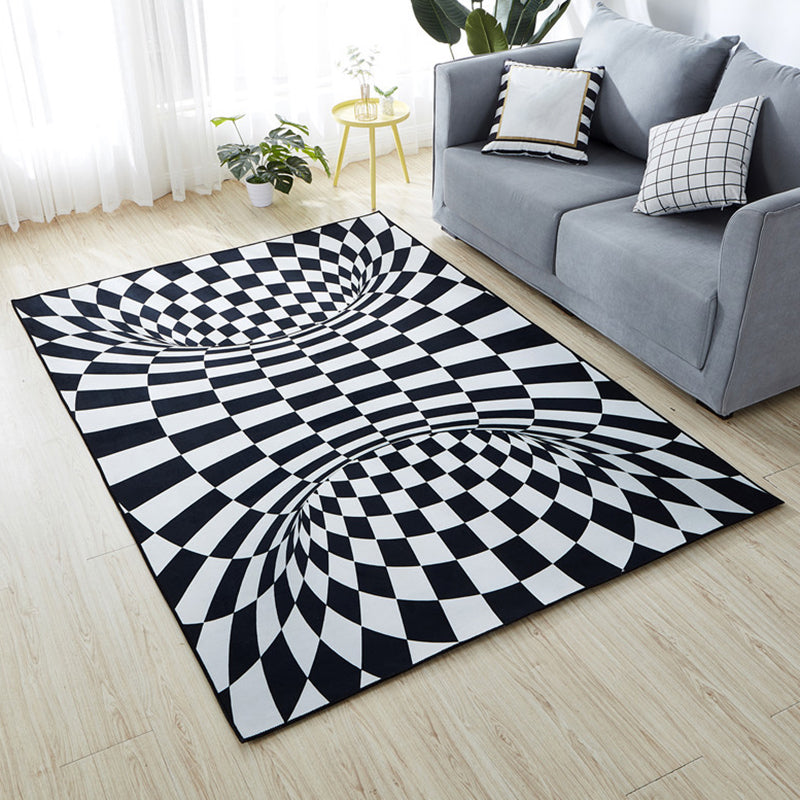 Avtoit | Minimalist Living Room Rug Multicolored 3D-printed Mat Synthetic non-slip backing easy to care for Area Rug