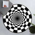 Avtoit | Simple 3D Geo Print Rug Multicolor Polyester Area Rug Non-Slip Backing Machine Washable Indoor Rug for Space