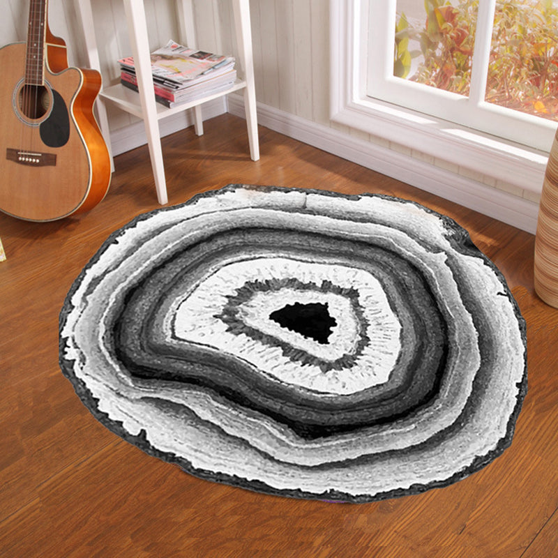 Avtoit | Modern 3D-printed rug Multicolored synthetic rug with non-slip backing Machine washable rug for bedroom