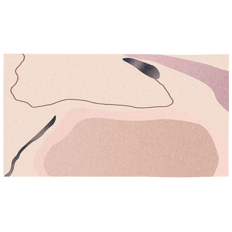 Avtoit | Multicolored Hand-Printed Rug Polypropylene Relaxation Area Rug Non-Slip Back Washable Indoor Rug for the Living Room