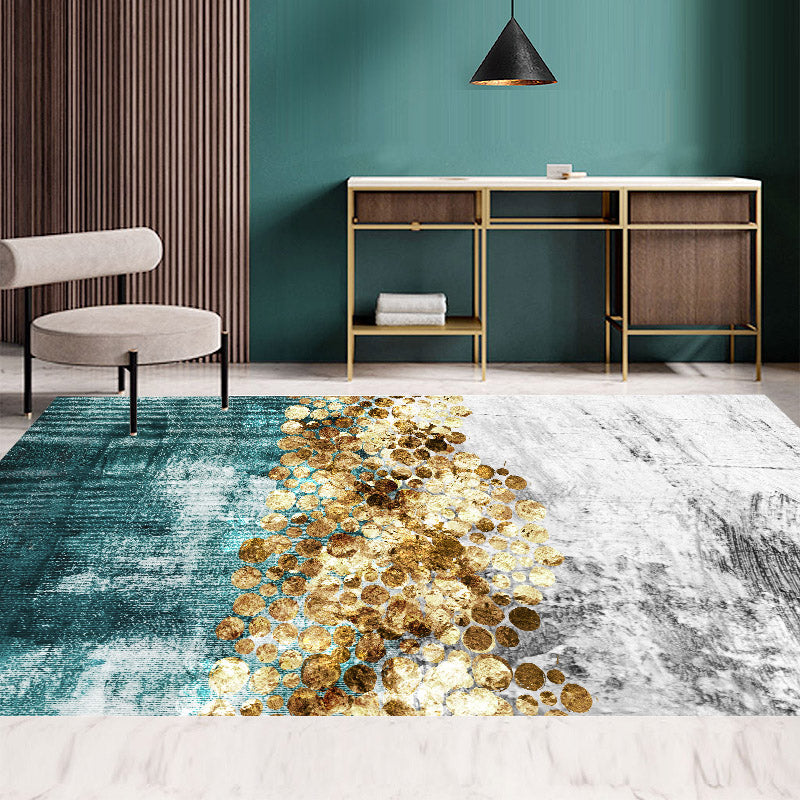Avtoit | Multi Color Simple Rug Polypropylene Color Block Area Rug Non-Slip Backing Stain Resistant Indoor Mat for Room