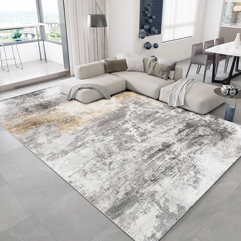 Avtoit | Scandinavian abstract printed rug multicolored polypropylene rug for indoors non-slip underside pet-friendly area rug for the living room