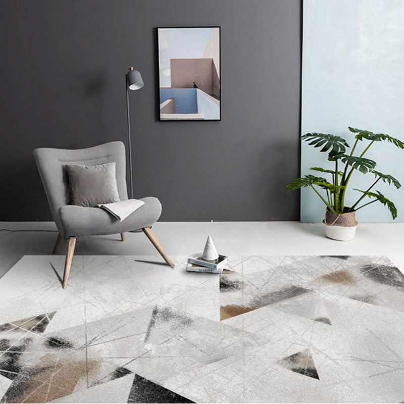 Avtoit | Scandinavian abstract printed rug multicolored polypropylene rug for indoors non-slip underside pet-friendly area rug for the living room
