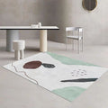 Avtoit | Scandinavian abstract printed rug multicolored synthetic indoor rug pet-friendly easy-care washable rug for room