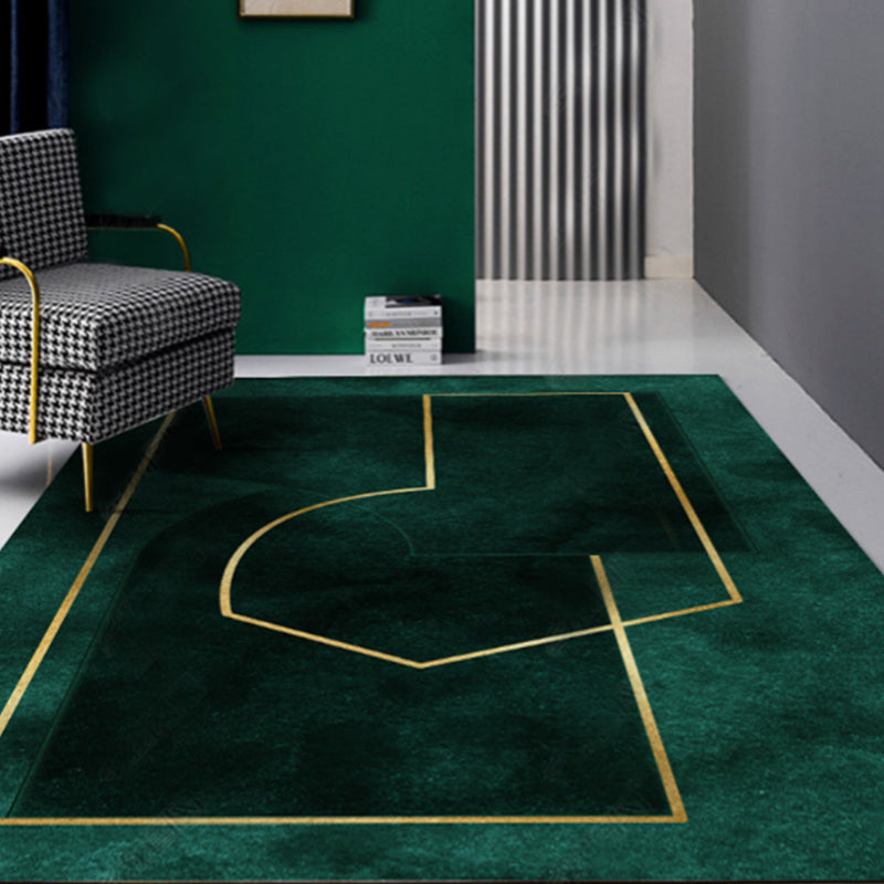 Avtoit | New Geometric Printed Carpet Multicolored Synthetic Area Rug Non-Slip Back Stain-Resistant Indoor Rug for Living Room