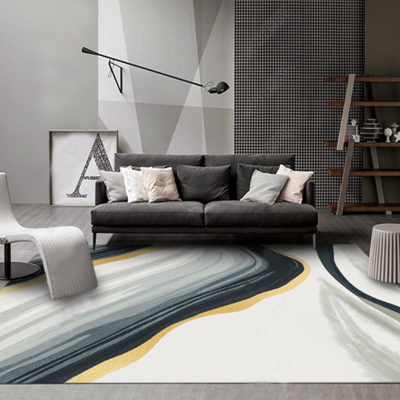 Avtoit | New Geometric Printed Carpet Multicolored Synthetic Area Rug Non-Slip Back Stain-Resistant Indoor Rug for Living Room