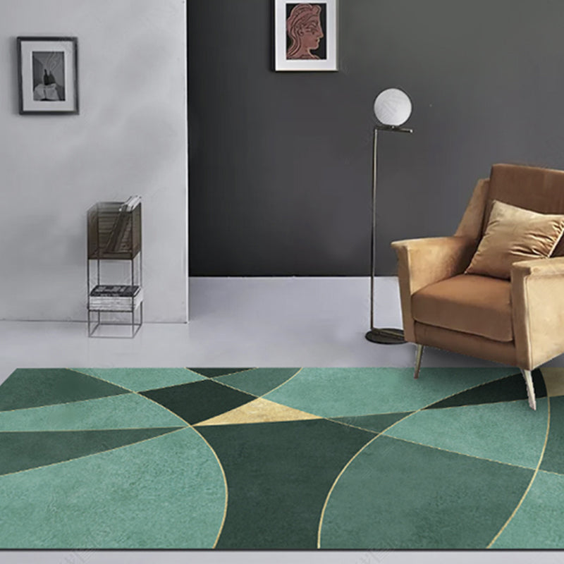 Avtoit | New Geometric Printed Carpet Multicolored Synthetic Area Rug Non-Slip Back Stain-Resistant Indoor Rug for Living Room