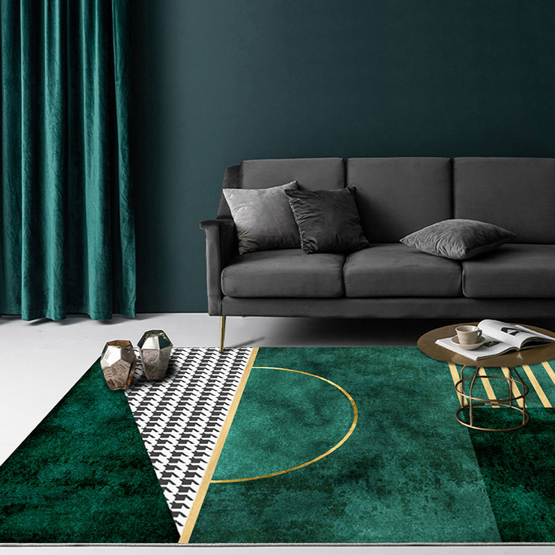 Avtoit | New Geometrically Printed Carpet Multicolored Polypropylene Area Rug With Non-Slip Backing Pet-Friendly Rug For Living Room