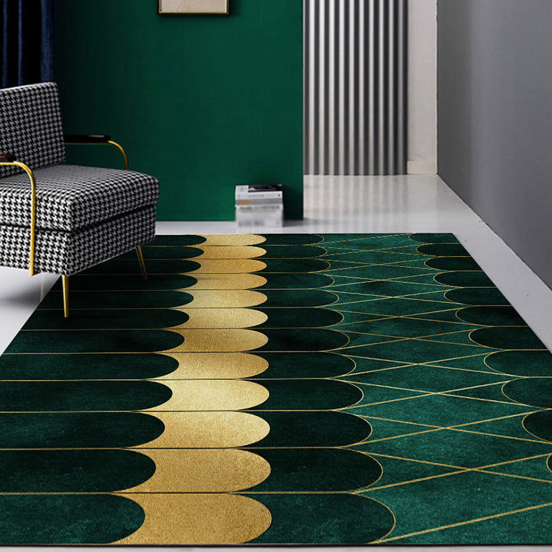 Avtoit | New Geometrically Printed Carpet Multicolored Polypropylene Area Rug With Non-Slip Backing Pet-Friendly Rug For Living Room
