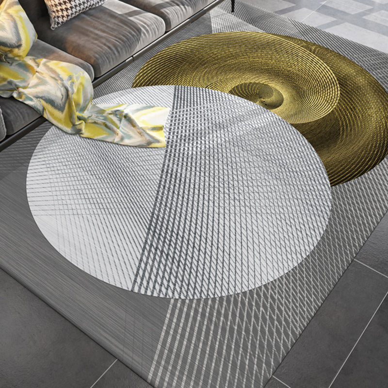 Avtoit | Simple rug for the living room multicolored geometric printed rug cotton blend non-slip backing easy care rug