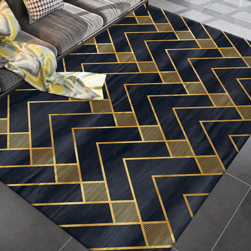 Avtoit | Simple rug for the living room multicolored geometric printed rug cotton blend non-slip backing easy care rug